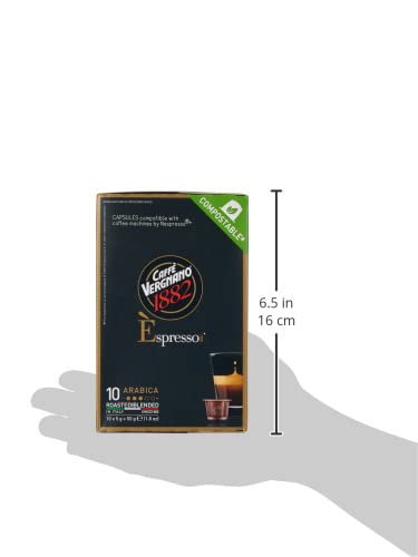 Caffe' Vergnano 1882 120 Count Oro Original Line Machine Compatible, Compostable Expresso Capsules, Arabica Medium Roast Coffee Pods with notes of Vanilla and Milk Chocolate, Intensity 4/10