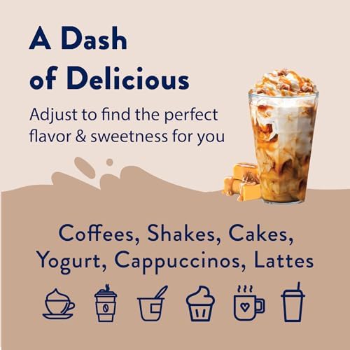 Jordan's Skinny Syrups Sugar Free Coffee Syrup, Salted Caramel Flavor Drink Mix, Zero Calorie Flavoring for Chai Latte, Protein Shake, Food & More, Gluten Free, Keto Friendly, 25.4 Fl Oz, (Pack of 6)