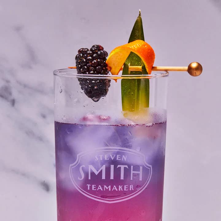 Steven Smith Teamaker Blackberry Jasmine Iced Tea No. 76 Refreshing, Caffeinated, Sustainably Grown Organic Full Leaf Green Iced Tea, 10 Count, 1 Quart Sachets