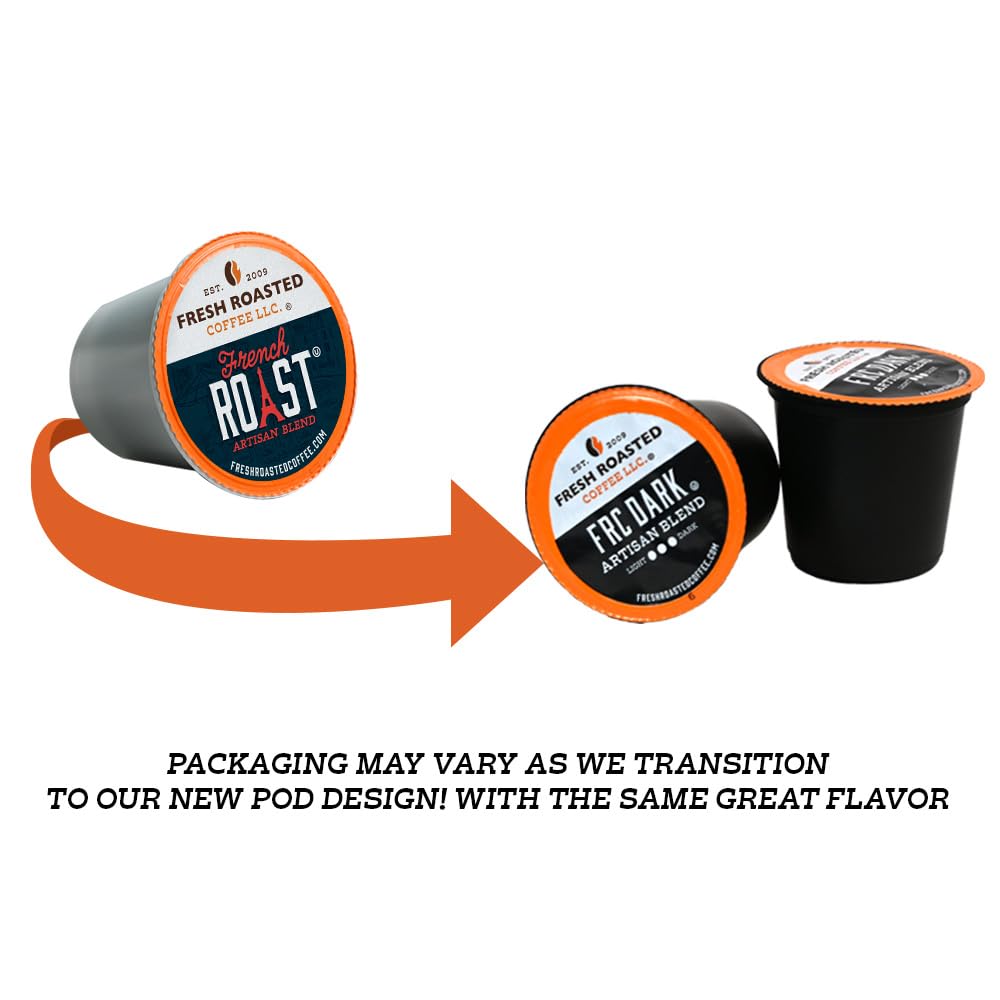 Fresh Roasted Coffee, Dark Guatemala Huehuetenango, Dark Roast, 72 Pods for K Cup Brewers