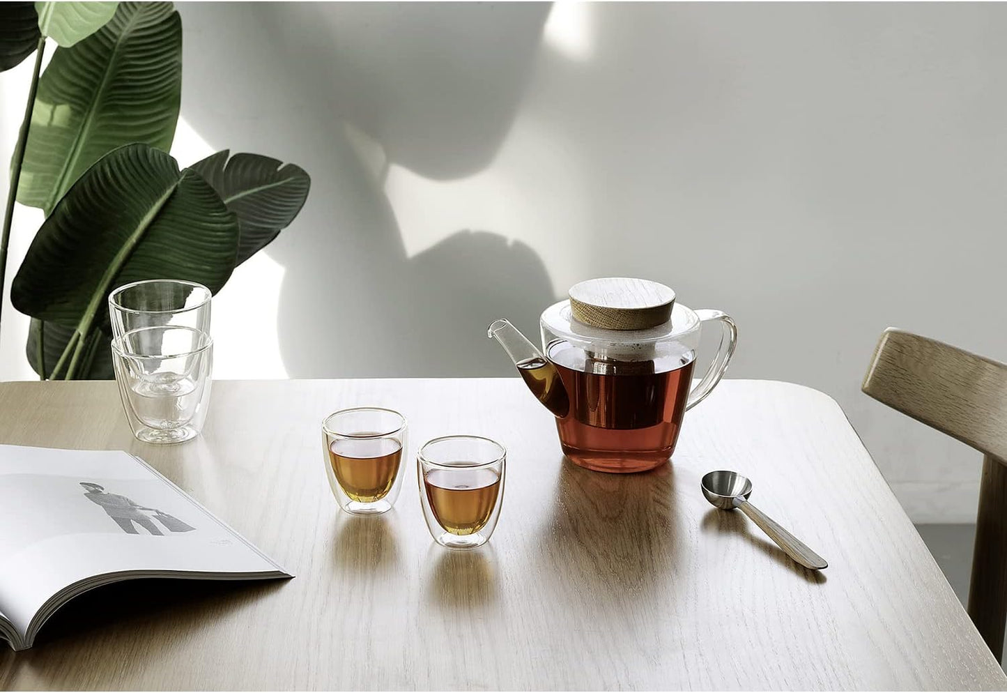 Viva Pure Loose Tea and Coffee Scoop – 1 Tbsp Measuring Spoon with Wood Handle