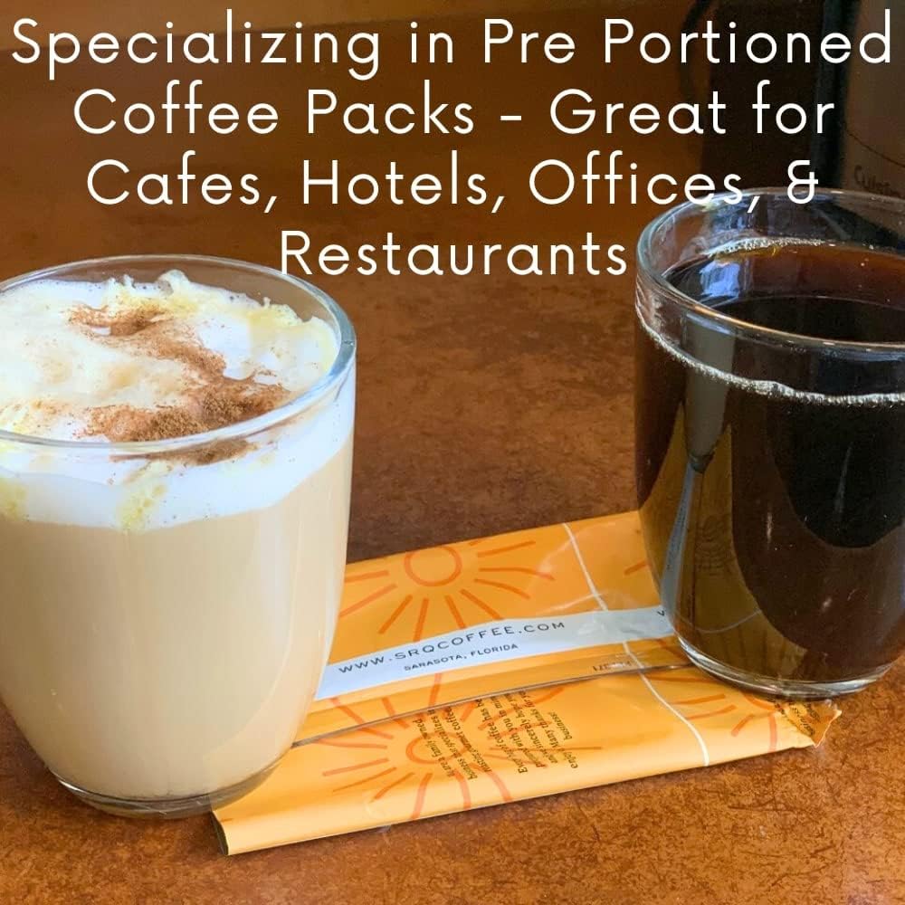 Sarasota Coffee Ground Packets | Gourmet Flavored Medium Roast Bulk Coffee Packs | Christmas Holiday | Low Acid Mold Free Singles Individual Pouches for 12 Cup Coffee Maker | 2 Ounce Bags, 36 Count