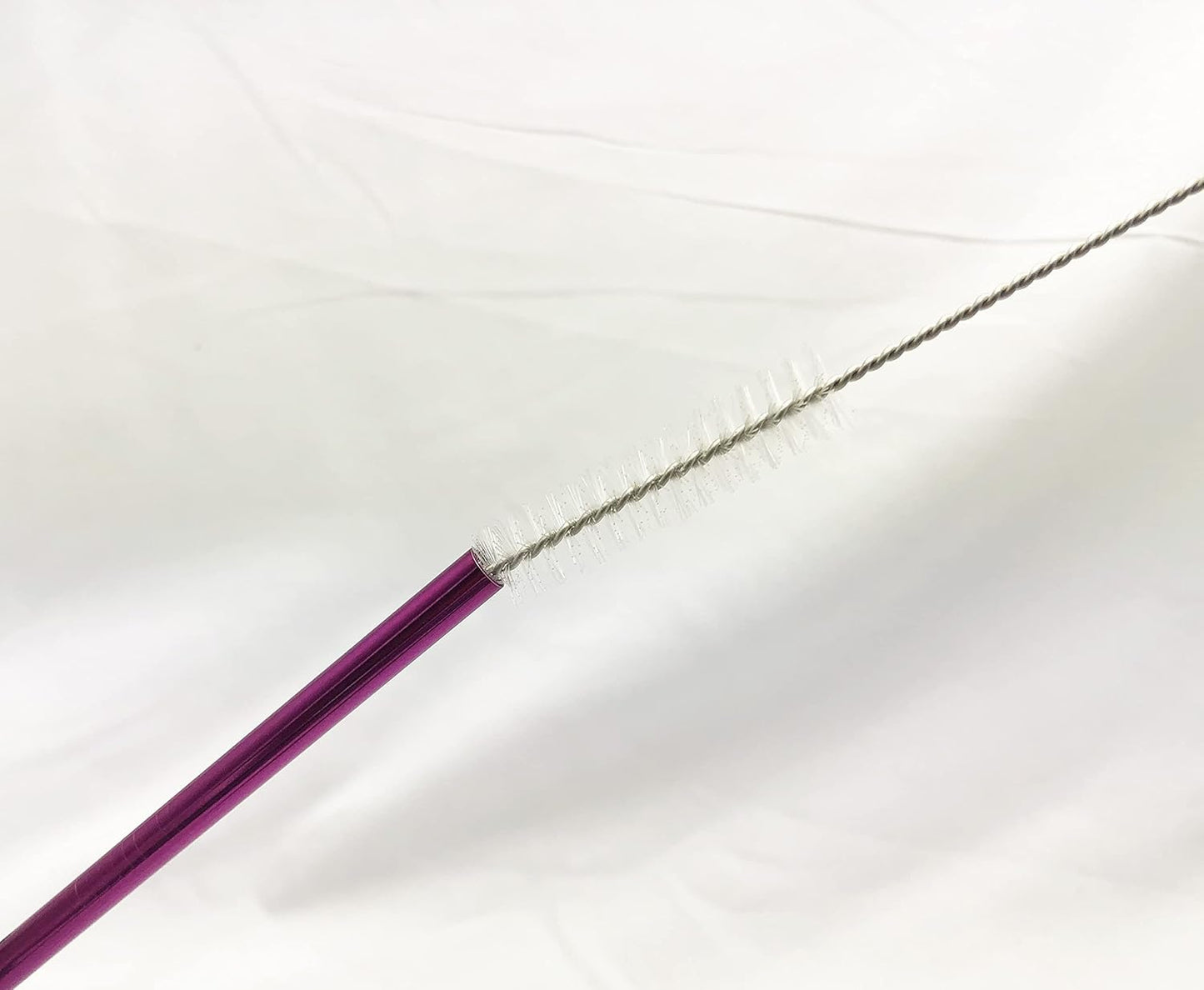 10 Pcs Stainless Steel Straws, Reusable Drinking Straws, Straight Metal Straw Sets with 2 Pcs Cleaning Brushes (10.5 Inch, Rose Red)