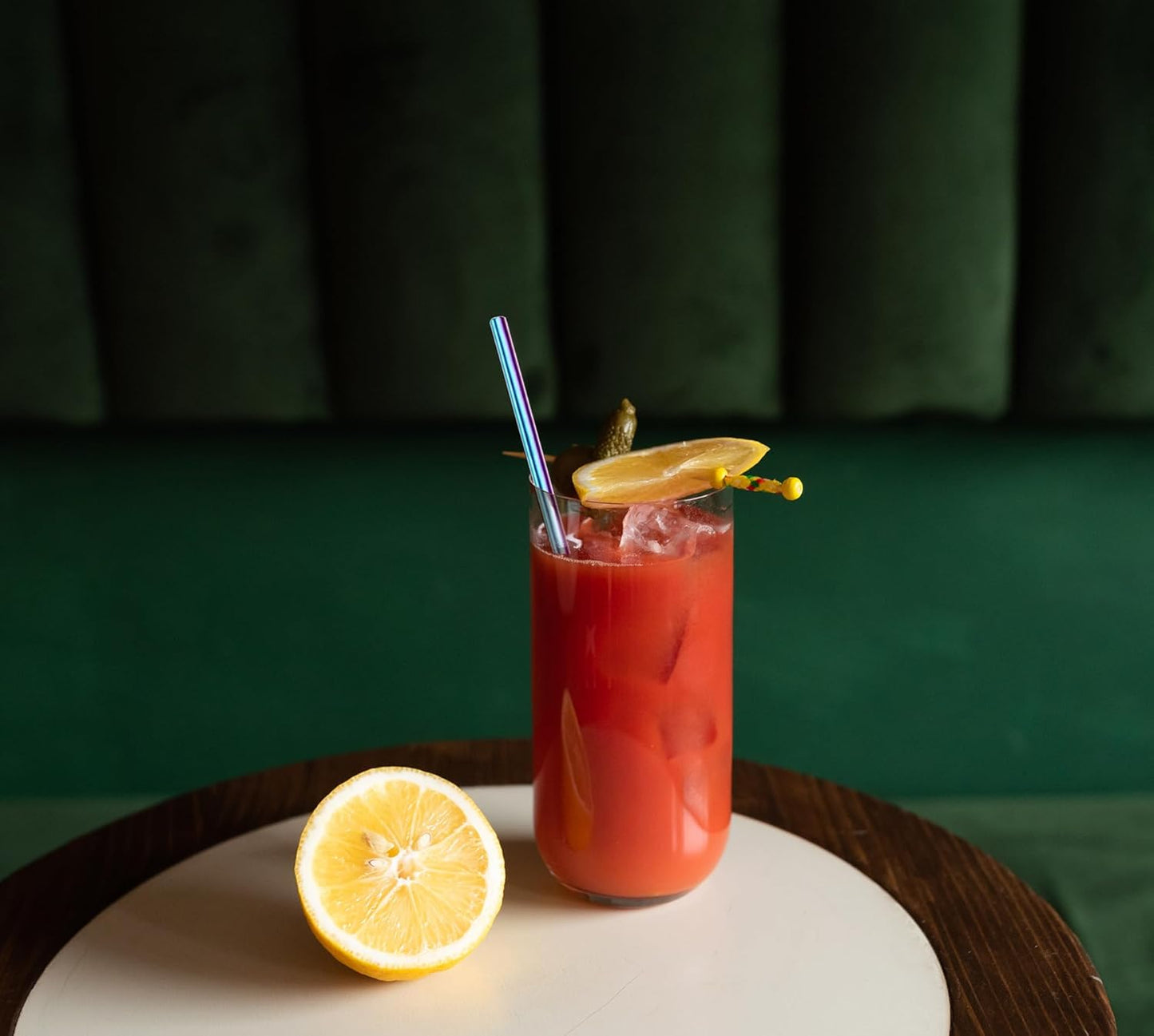 Stainless Steel Straws Short Small Mini Metal Kids 6 Inch Drinking Straw Reusable for Cocktails Coffee Mugs Goblets Bar Party Home Office Restaurant with Cleanning Brush, Colorful 8Pcs