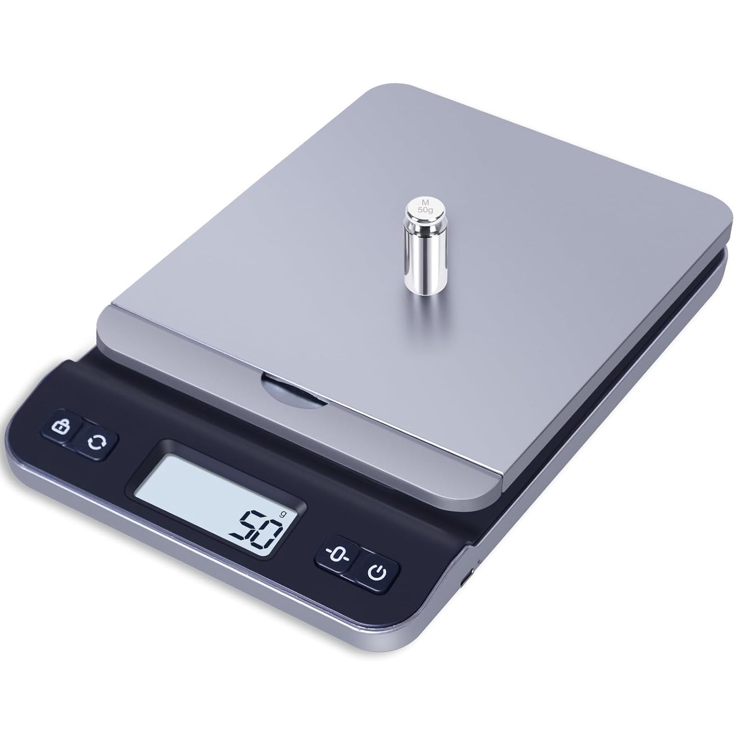 QP Calibration Weights, 50 Gram Scale Weights, OIML Class M1 High Precision Stainless Steel Scale Balance Weights with Chrome Finish, Calibration Weights for Digital Scale, Kitchen Scale, Pocket Scale