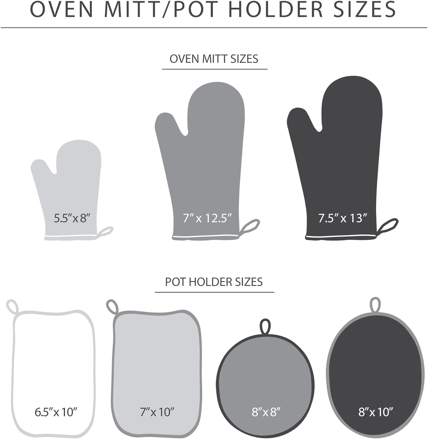 KitchenAid Asteroid Pot Holder 2-Pack Set, Charcoal Grey, 7"x10"