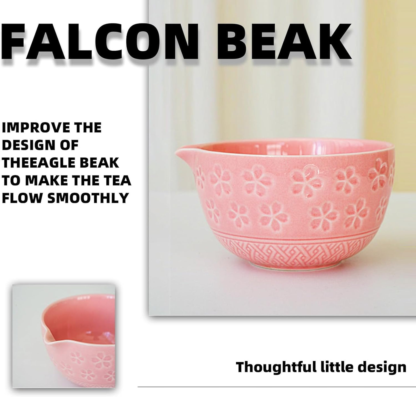 8 PCS Matcha Whisk Set, Ceramic Matcha Set, Includes Bowl, Matcha Whisk Holder Matcha Bamboo Whisk, Scoop, Sifter, Unique Gift for Matcha Lovers (C)