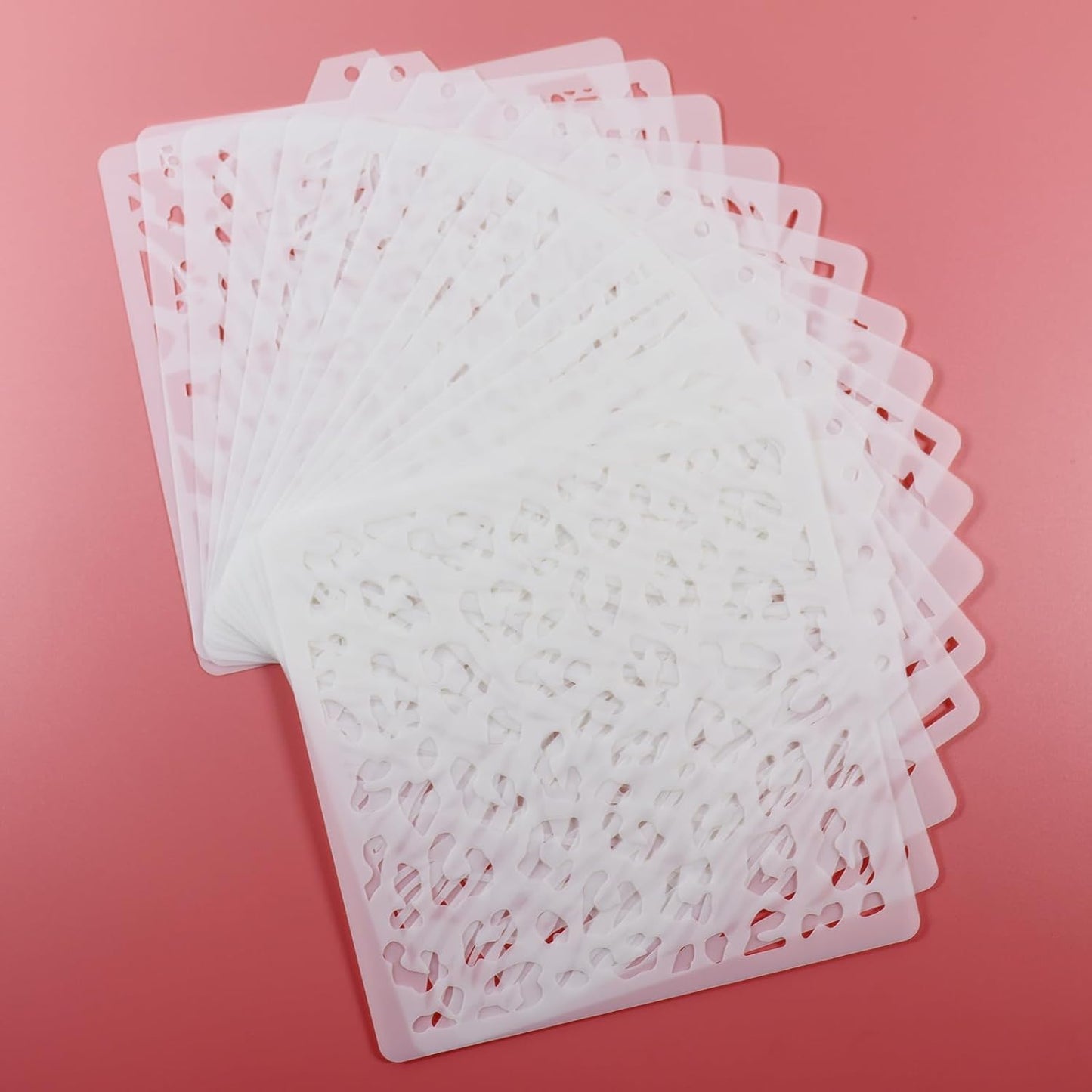 Leopard 5.5x5.5in Cheetah Animal Cow Print Skin Reusable Painting Template Stencils for Cake, Cookie Decorating & DIY Projects