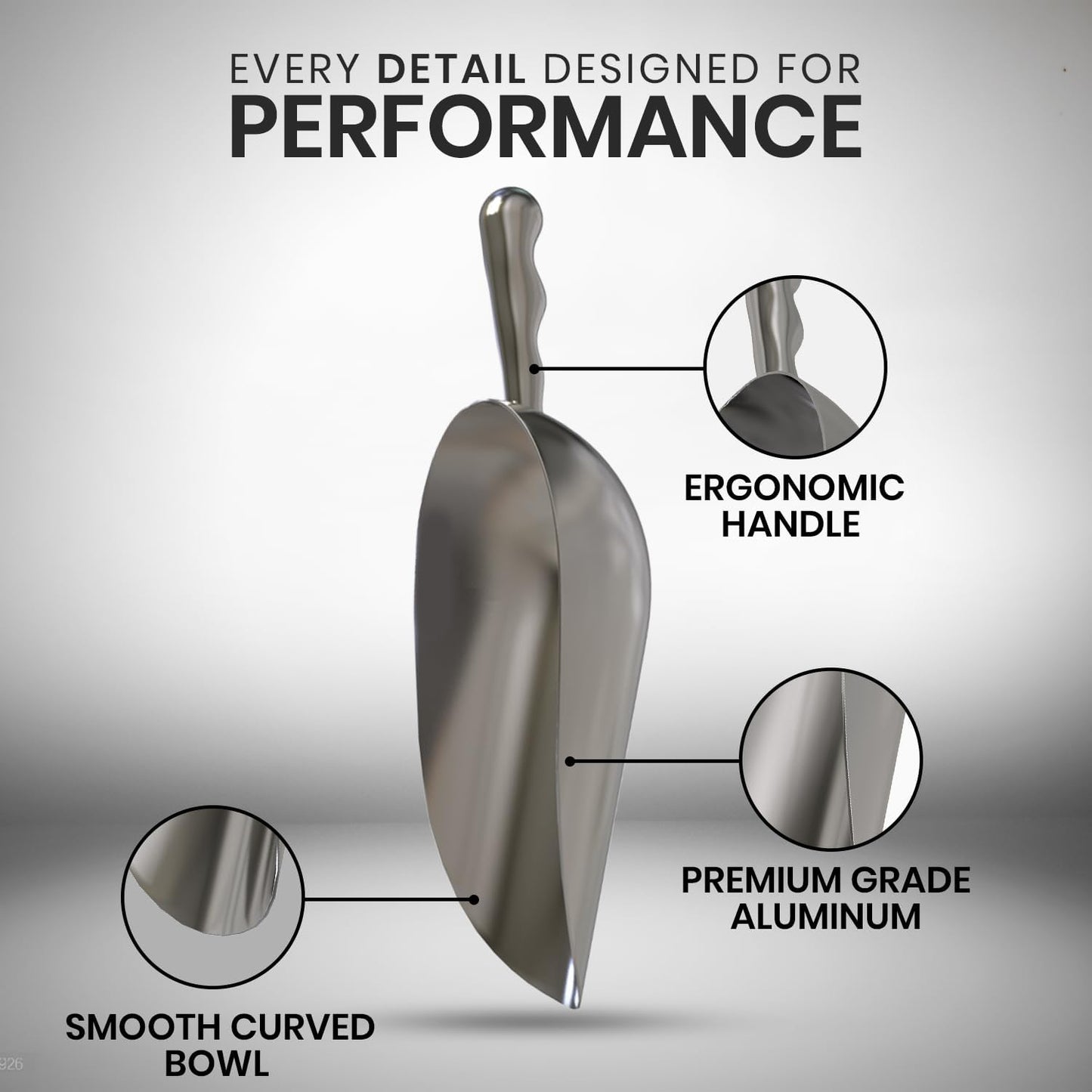 Rattleware 5 oz Aluminum Scoop β Multifunctional, Lightweight Measuring and Pouring Tool for Coffee Beans, Flour, Sugar, Ice, Pet Food, Candy & More β Durable & Versatile Kitchen Accessory