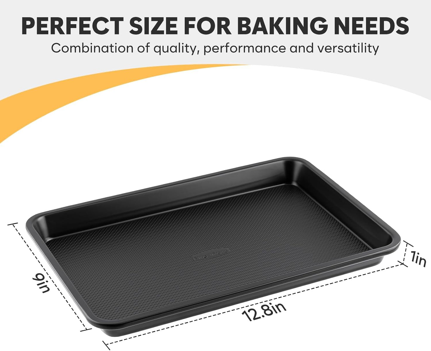 Cookie Sheet for Baking, Ceramic Quarter Baking Sheet Pan, Thicker Carbon Steel Baking Sheet Non Stick, 12.8 x 9 Inch Baking Tray for Oven