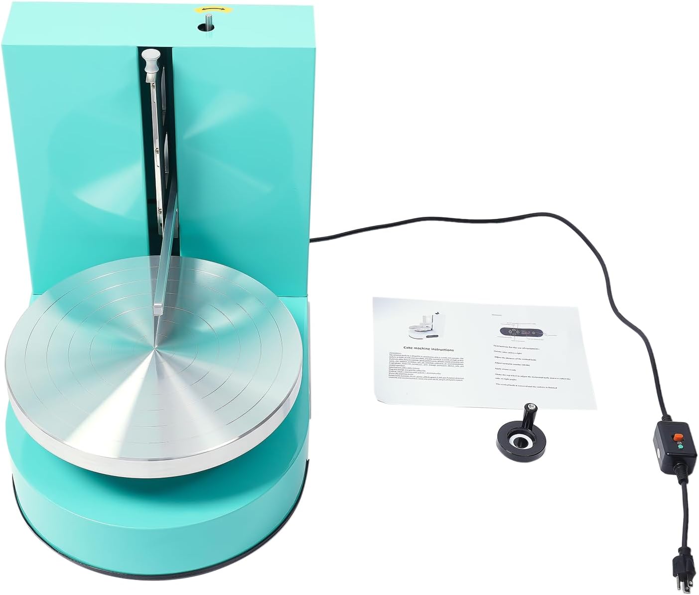 Cake Decorating Coating Machine Automatic Cake Cream Spreading Coating Filling Machine Birthday Cake Cream Smoother Bread Cream Spreading Machine Suitable for 4-12 In Round Cake (Green)