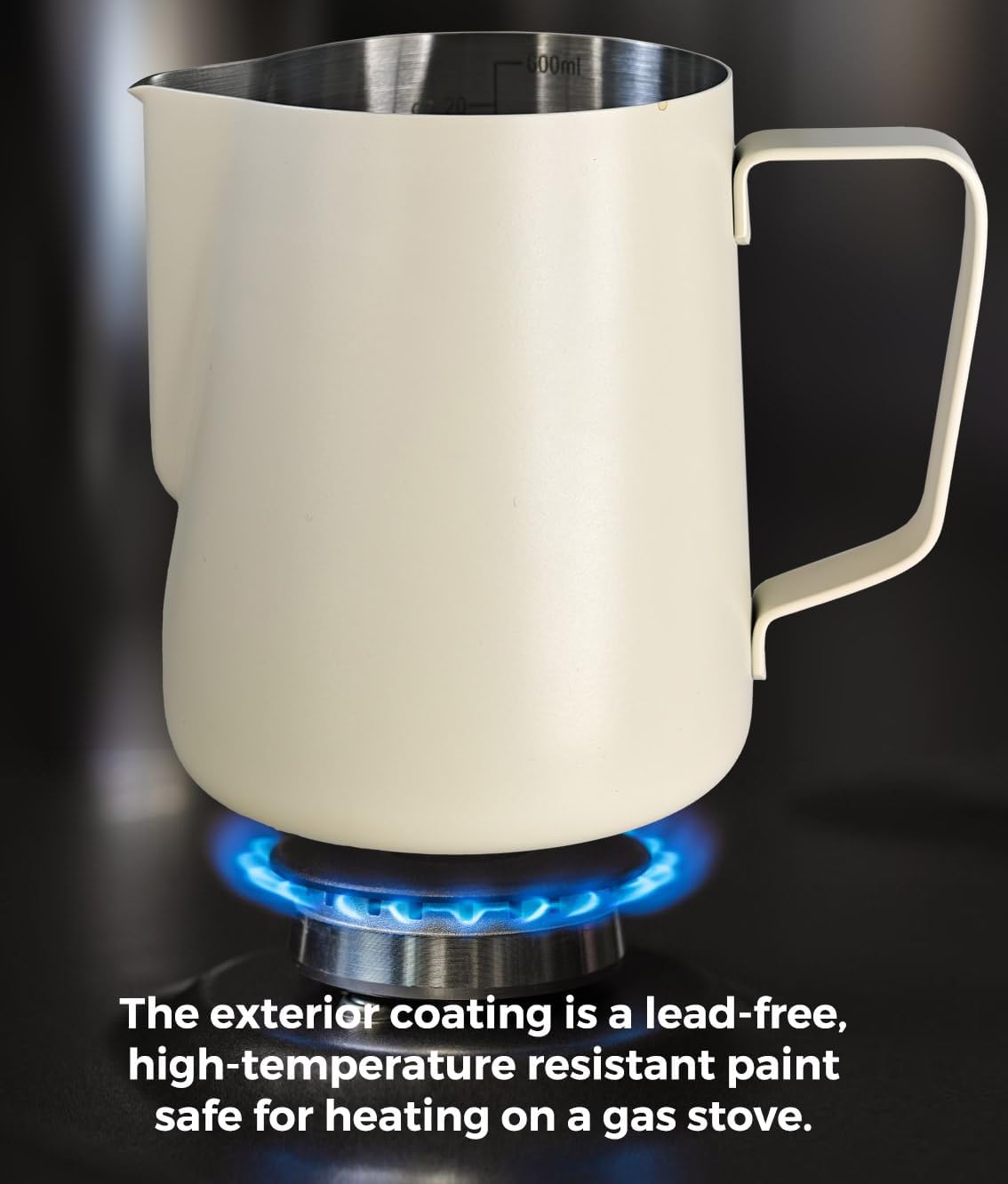 AGOGO Camping Pour Over Coffeemaker Set with Paper Filter Stainless Steel (Cream, 600ml)