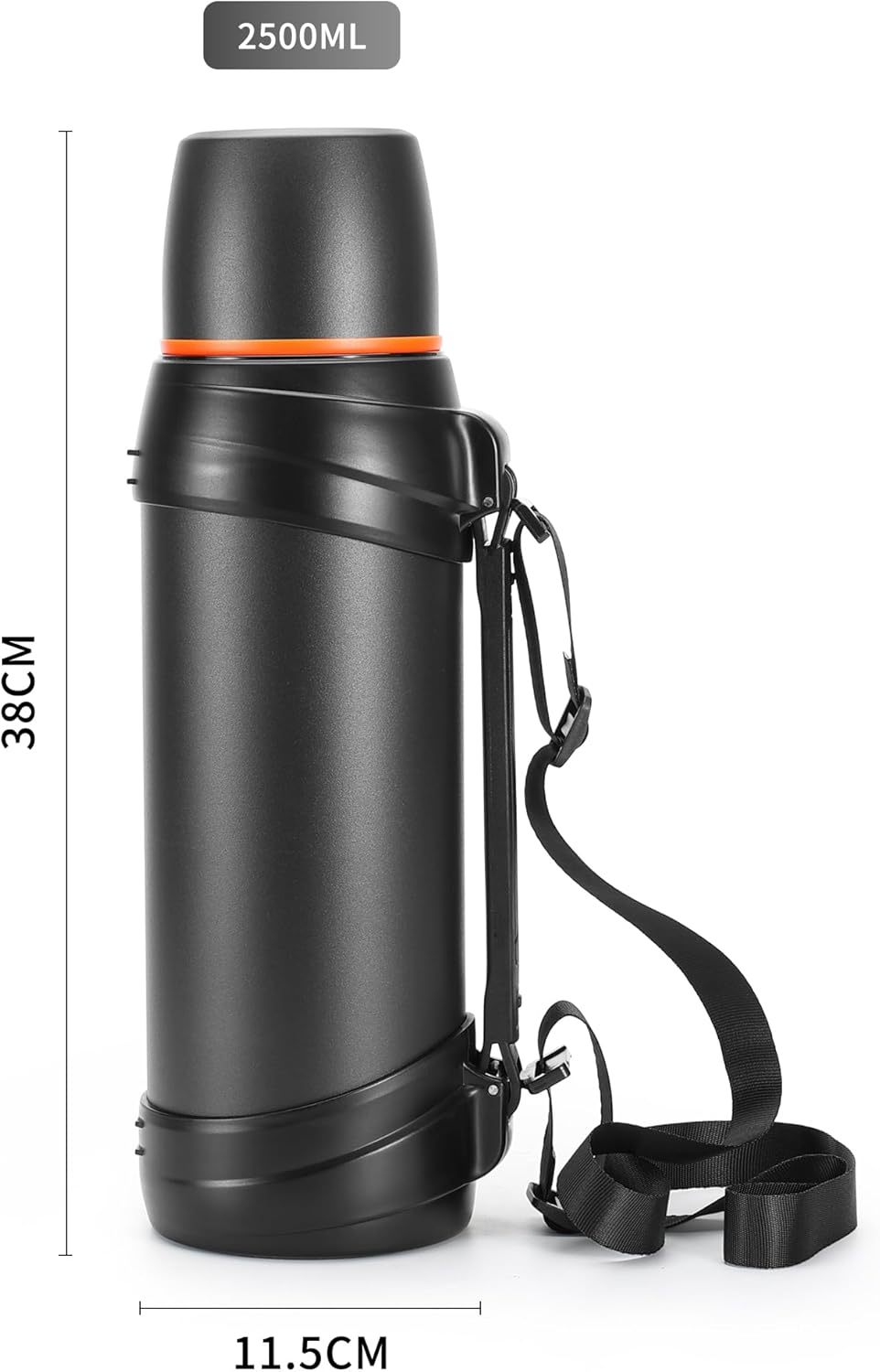 85oz Large Coffee Thermoses for Travel - Insulated Water Jug Classic Vacuum Bottle with Plastic Cup - Stainless Steel Thermos for Hiking Fishing