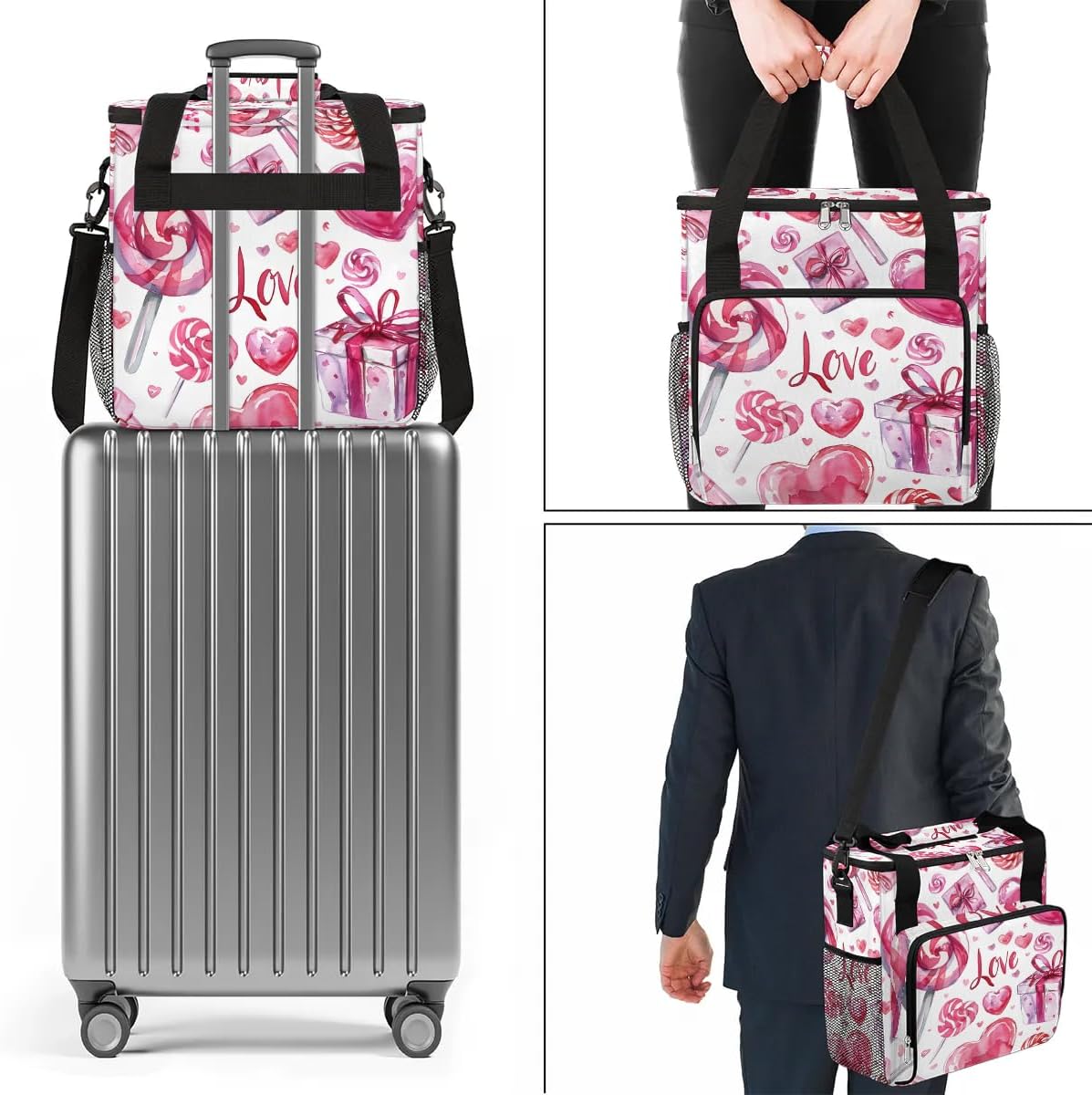 Coffee Maker Travel Bag Compatible with Keurig K-Mini, K-Mini Plus, Nespresso Vertuo or Other Accessories, Portable Coffee Maker Case with Shoulder Strap for Travel(Bag Only)