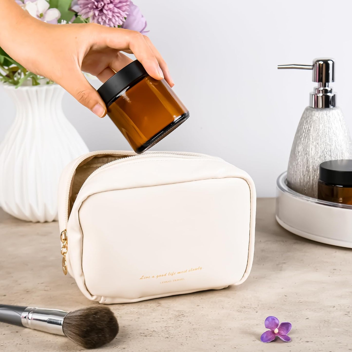 Glass Jars with Lids,Eco-Friendly Cosmetic Containers with Airtight Black Lids & Liners, Multi-Color Options for Cream, Lotion, Body Butter, DIY Skincare Travel Jars (Amber, 4oz)