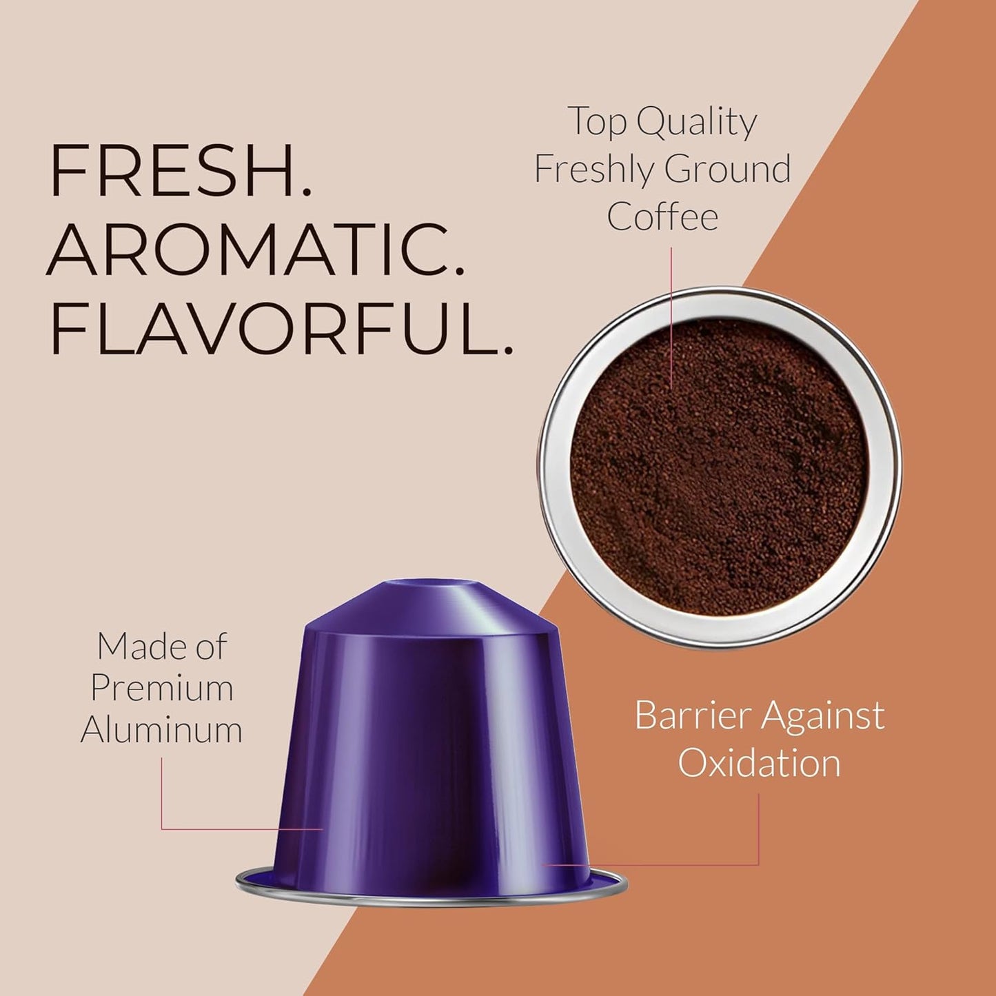 Camilla’s Heritage - Intensity 8 Caribbean Spice Flavored Espresso Coffee, Gourmet Espresso Cups, 60 Coffee Pods