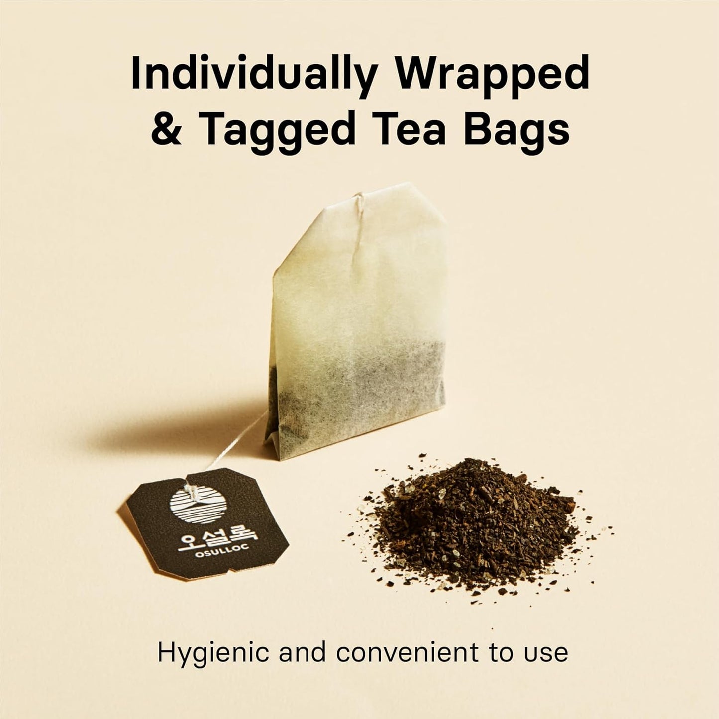 OSULLOC Tangerine Tea (Fresh Jeju Tangerine Flavor), Fruit tea Blend, Premium Teabags from Jeju Island, 20 count