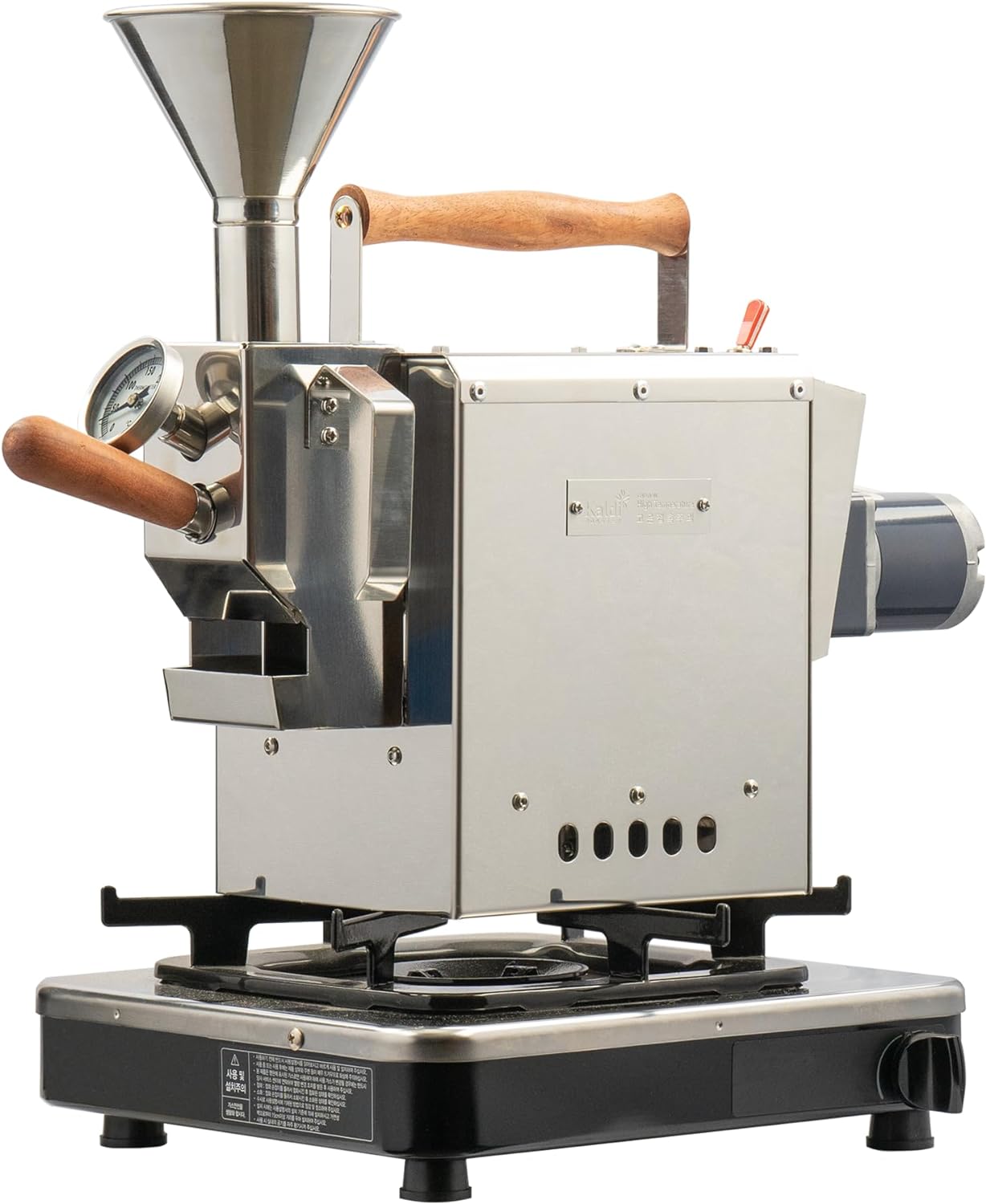 KALDI WIDE Home Coffee Gas Roaster - 300g Capacity with Full Package Accessories. Gas burner required, No thermocouples supported.