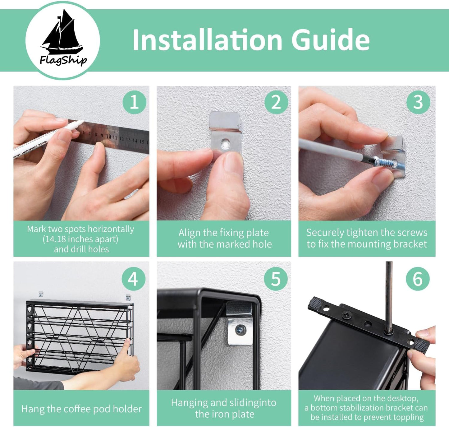 Flagship K Cup Holder for Keurig Pods Coffee Pod Storage 4 Tier K Cup Drawer Organizer for Counter (32 Pods Capacity)