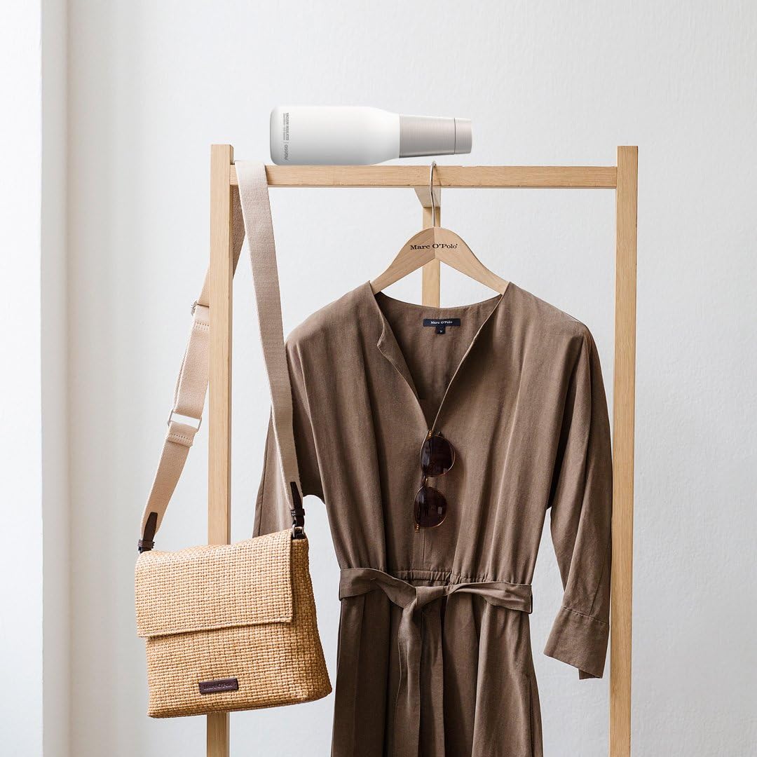 Asobu Oasis 20oz Vacuum Insulated Water Bottle – Reusable Double Walled Stainless Steel Thermos with Spill-Proof Screw Lid – Hot for 12 Hrs, Cold for 24 Hrs – White