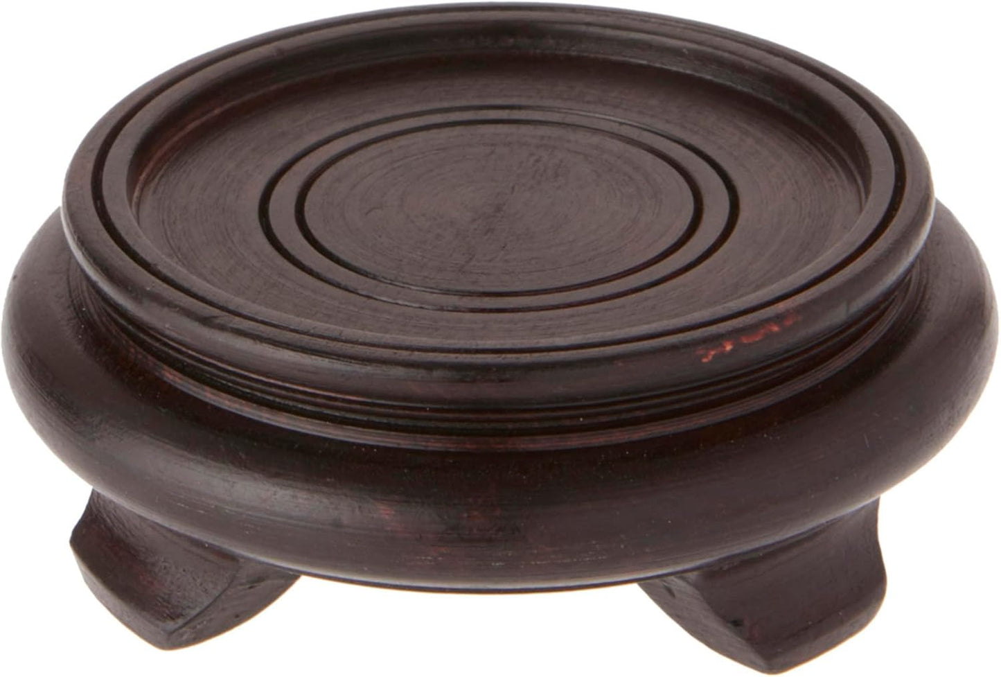 Bard's Dark Wood Decorative Base, 1.625" H x 4.75" W x 4.75" D (3.5" Display Diameter), Pack of 3