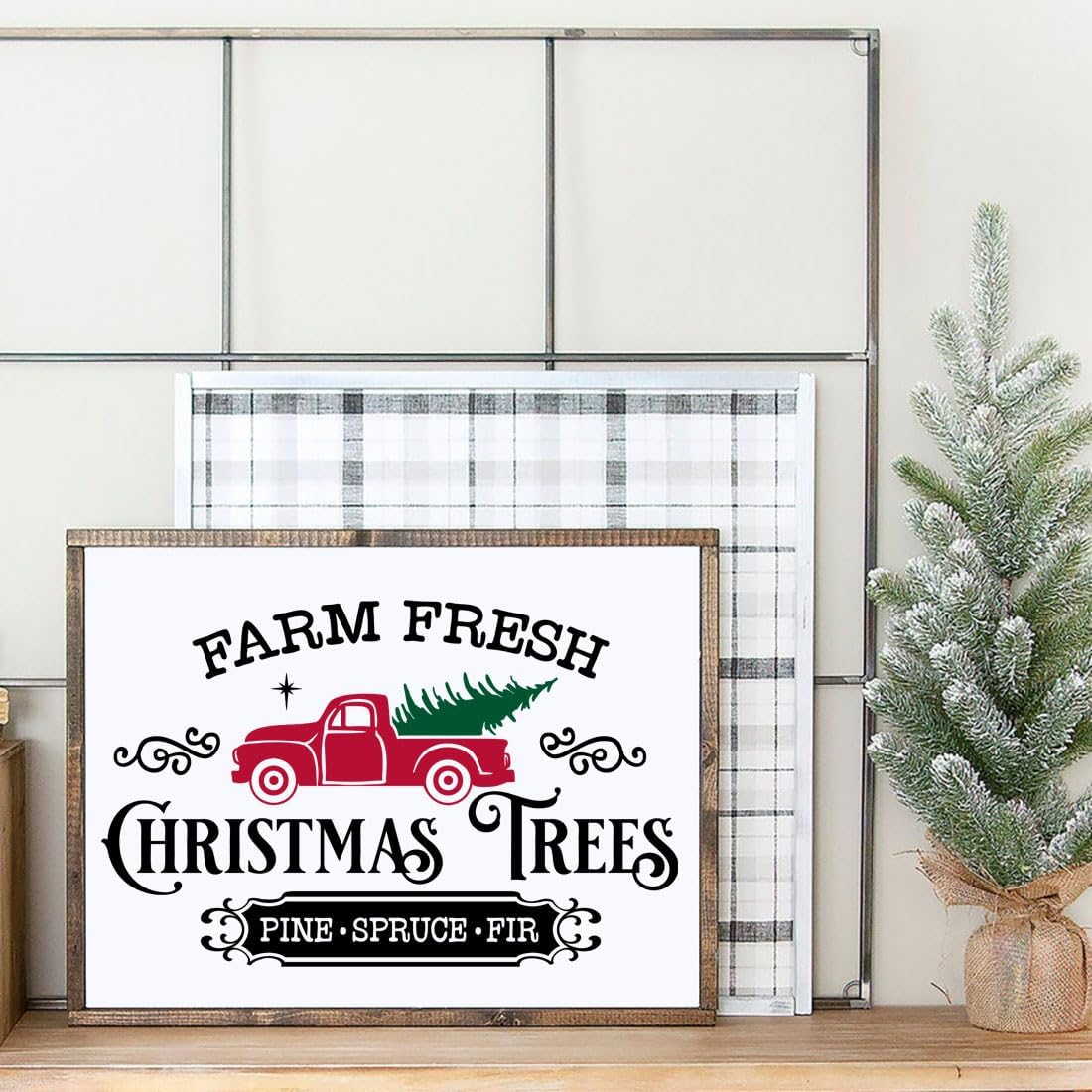 Christmas Stencils for Painting A4 Christmas Stencils for Crafts Reusable Holiday Drawing Templates for Wood Fabrics Door Mat Porch Hanger Winter Decor(XMS Stencil A402/10P)