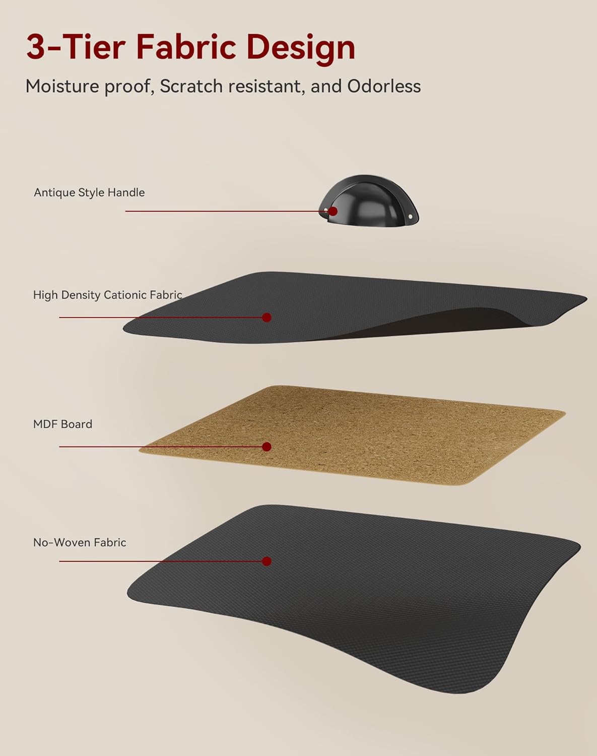 YMYNY 5 Tier Coffee Bar Station, Coffee Stand with Fabric Drawers, 8 S-Shaped Hooks, Corner Bar Cabinet, Height Adjustable, Bakers Rack for Kitchen, Living Room, Black, HBR009B