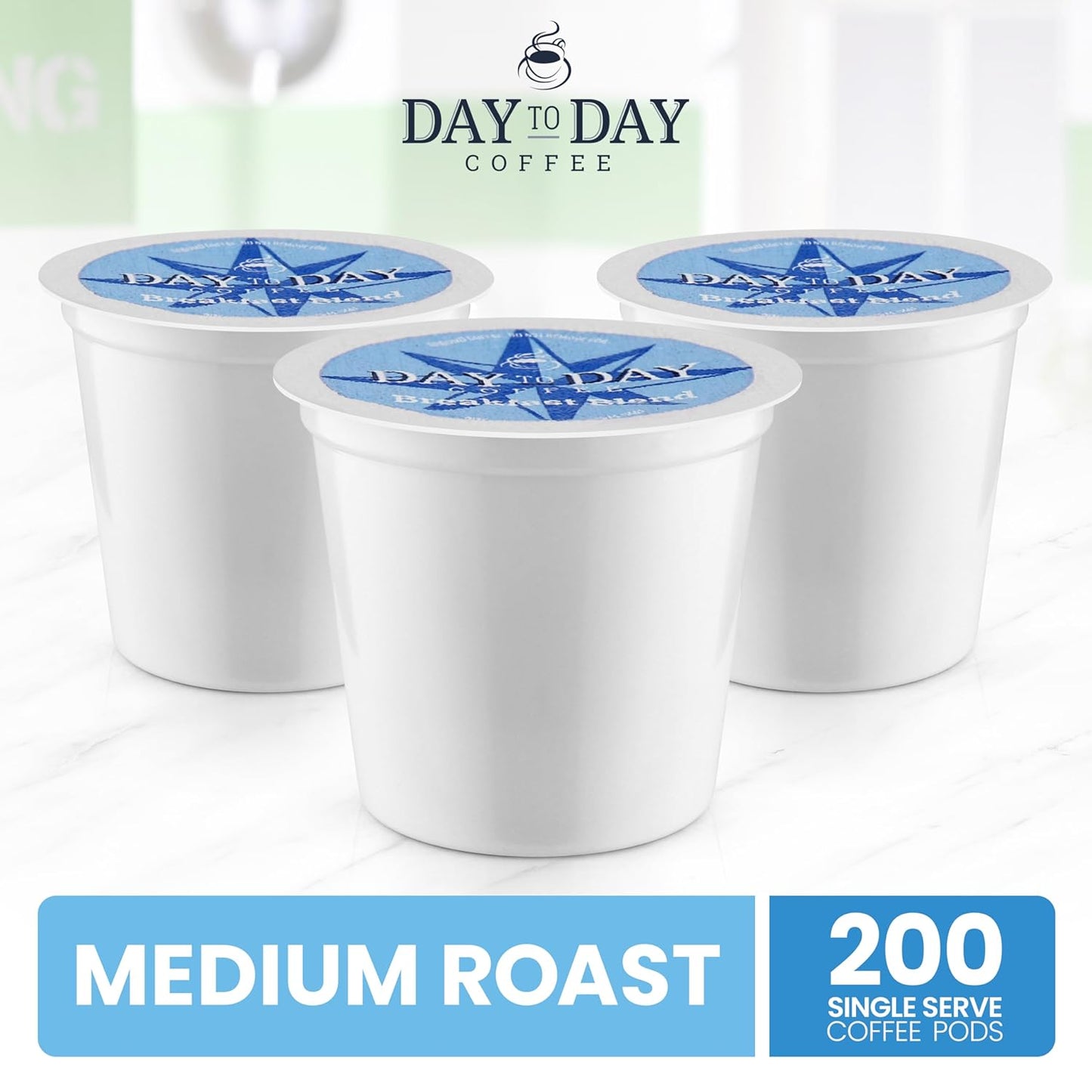 Day To Day 200-Count Breakfast Blend Medium Roast Single Serve Coffee Pods for K-Cup Keurig Brewer