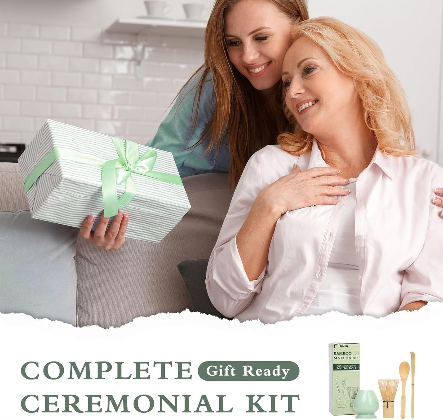 Matcha Whisk Set Matcha Whisk Matcha Set with Holder Bamboo Whisk Scoop Spoon Unique Gifts for Ceremony Gift Japanese Tea Tools for Tea Enthusiasts Green