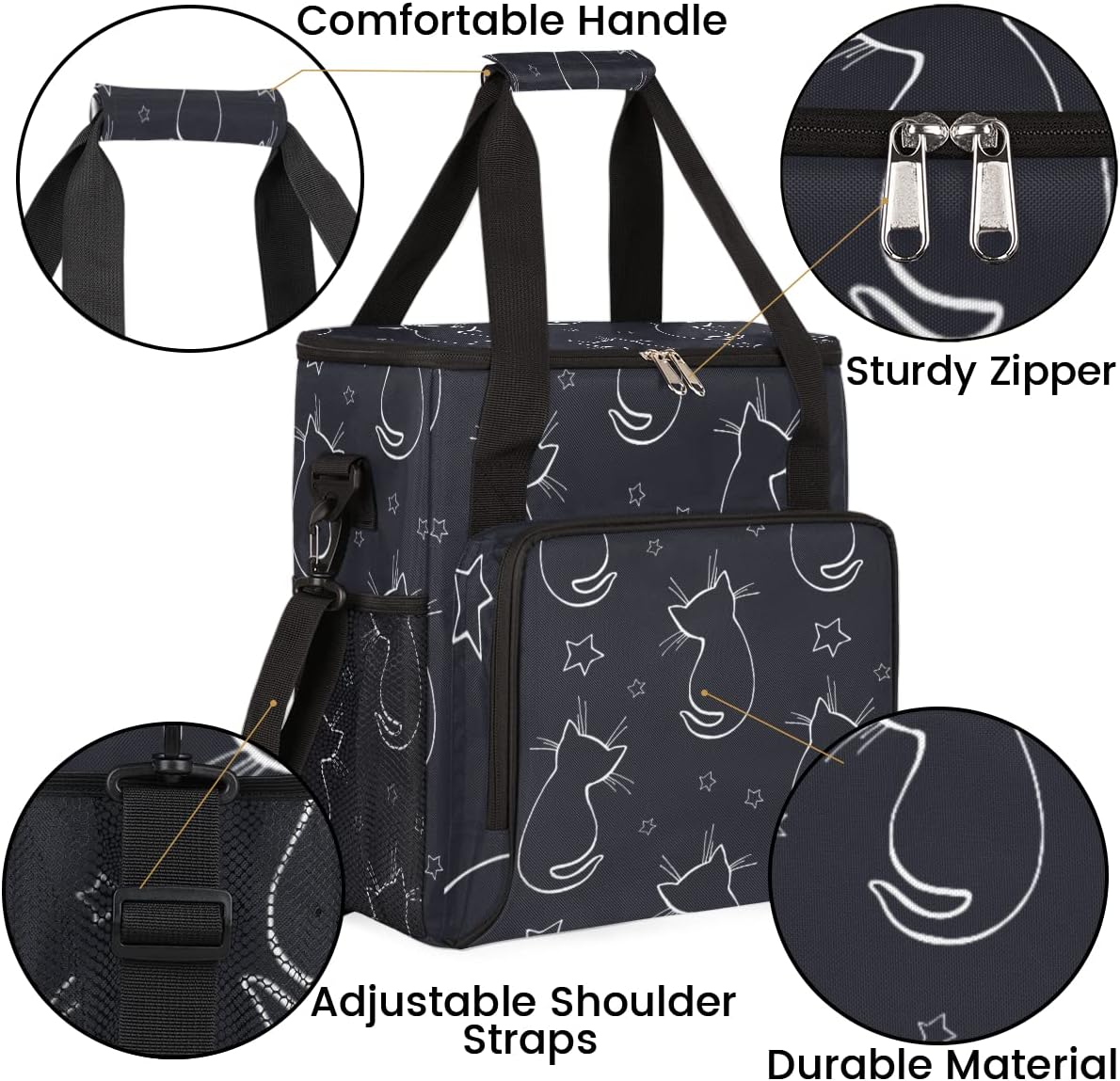 cfpolar Coffee Maker Storage Bag, Waterproof Travel Carrying Storage Tote Bag Organizer Case, Compatible with K-Mini or K-Mini Plus, And Suitable for Other Accessories, With Pockets for K-Cup Pods