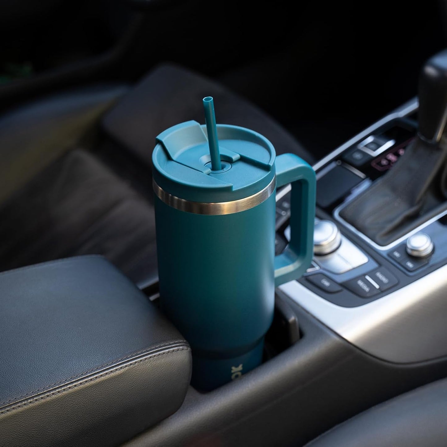 BJPKPK Insulated Tumblers With Handle And Straw 30 oz Stainless Steel Tumbler Cups With Lid,Army Green