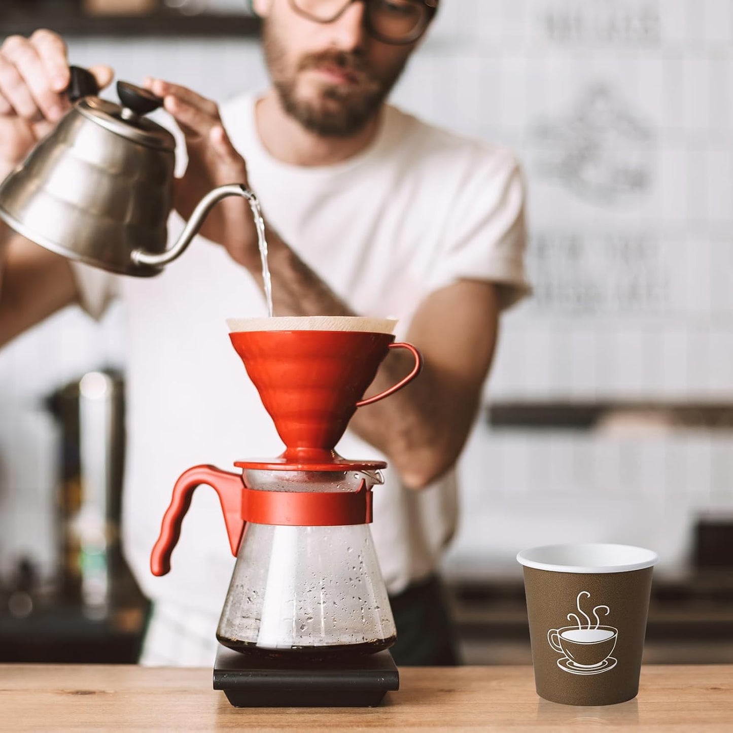 600 Pack 4 oz Paper Cups, Small Disposable Coffee Cups, Paper Espresso Cups, Hot/Cold Drinking Cups for Party, Picnic, Travel and Events