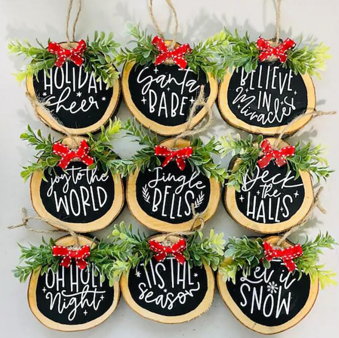 Christmas Stencils for Painting on Wood Slice,58pcs Small Christmas Stencil Xmas Holiday Templates