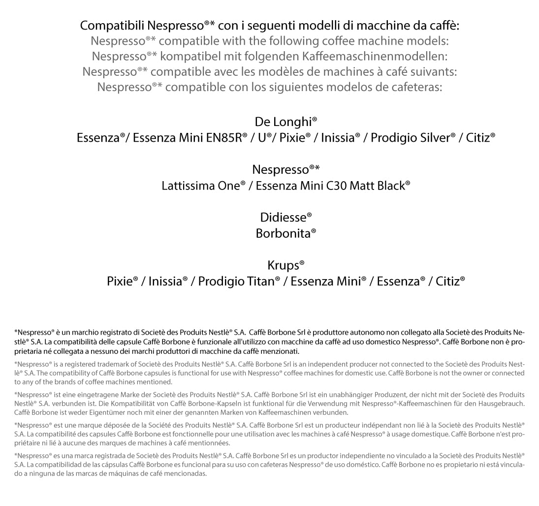 Caffe Borbone Nespresso Compatible Coffee Pods, Gold Blend, Freshly Roasted and Packaged in Italy - 50 Individually Wrapped Coffee Pods - NOT Compatible with Vertuo