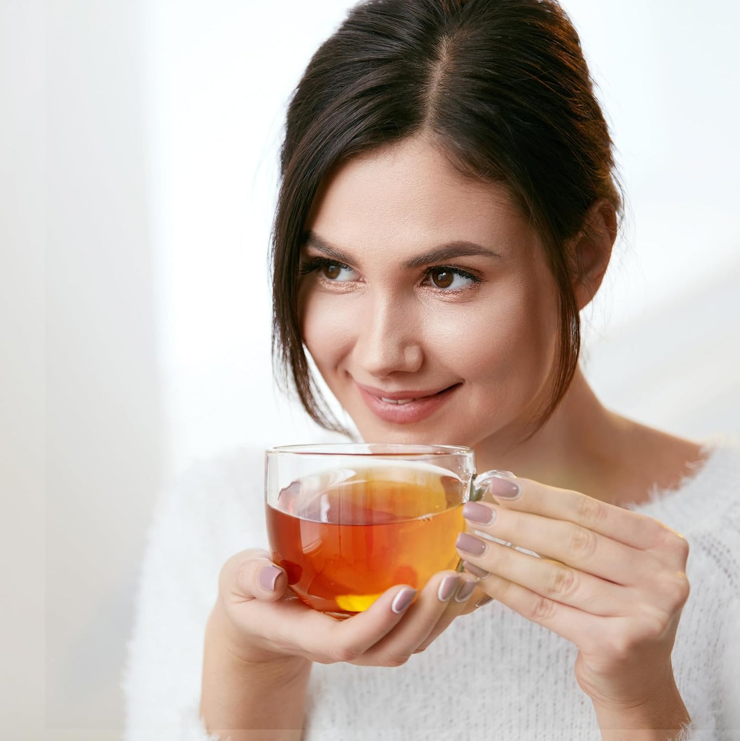 Fescha Organic Decaf Jasmine Green Tea Bags Flower-scented Tea (100-count), Eco-Conscious Tea Bags, Packed by Resealable Kraft Bag