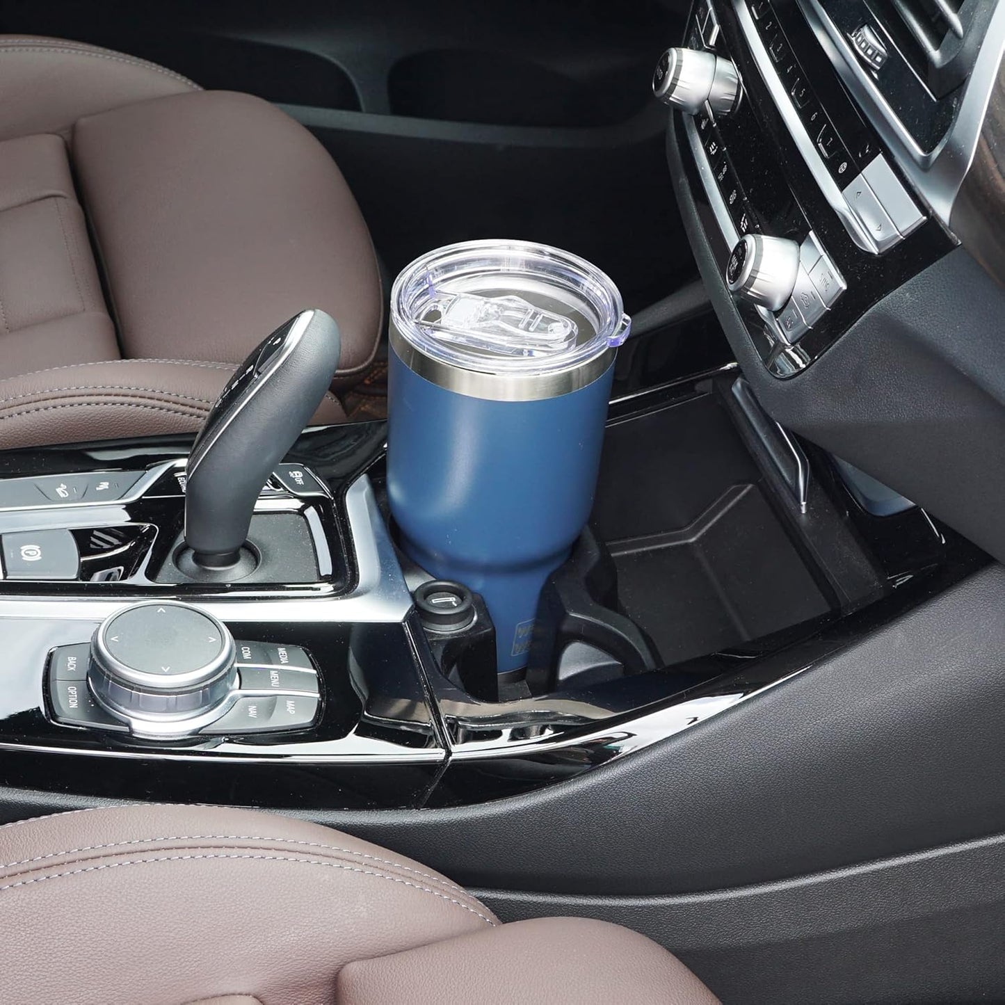 WETOWETO 30oz Tumbler with Lid, Stainless Steel Vacuum Insulated Water Coffee Tumbler, Double Wall Powder Coated Travel Mug Thermal Cup for Home Outdoor (Navy Blue, 1 Pack)