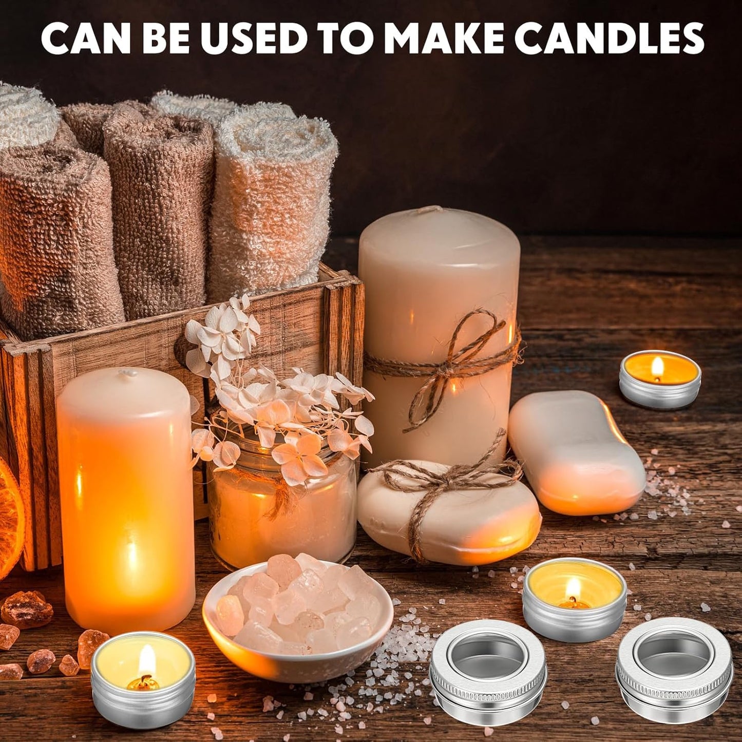 Zubebe 100 Pcs Aluminum Tin Jar Refillable Containers Clear Top Screw Lid Round Tin Container Bottle for Cosmetic, Cream, Diamond Painting, Salves, Balms, Lip Balm, Spices or Others, Silver (2 oz)