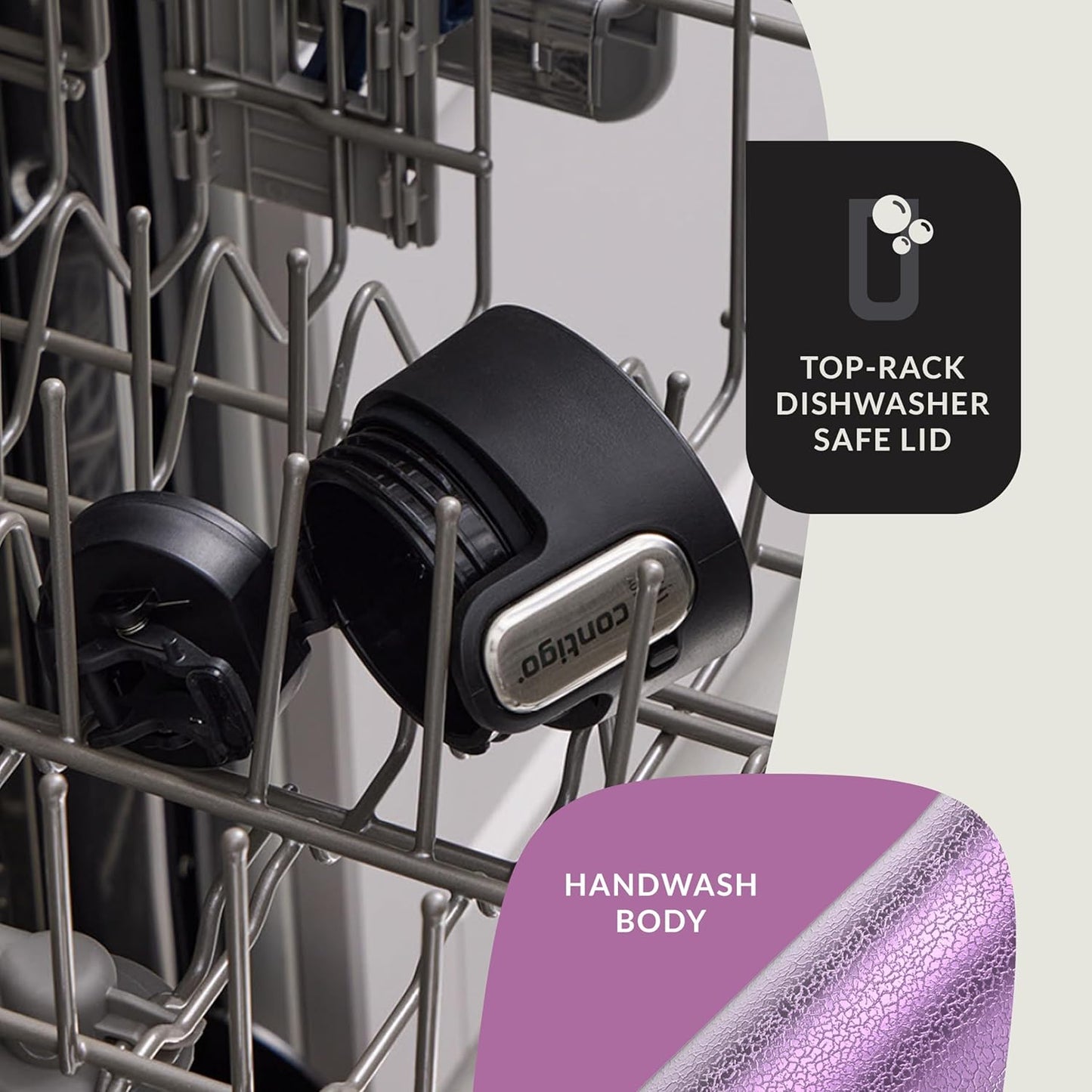 Contigo® AUTOSEAL® West Loop Vacuum-Insulated Stainless Steel Travel Mug with Easy-Clean Lid, 16 oz, 2-Pack, Crystal Pansy; Crystal Juniper