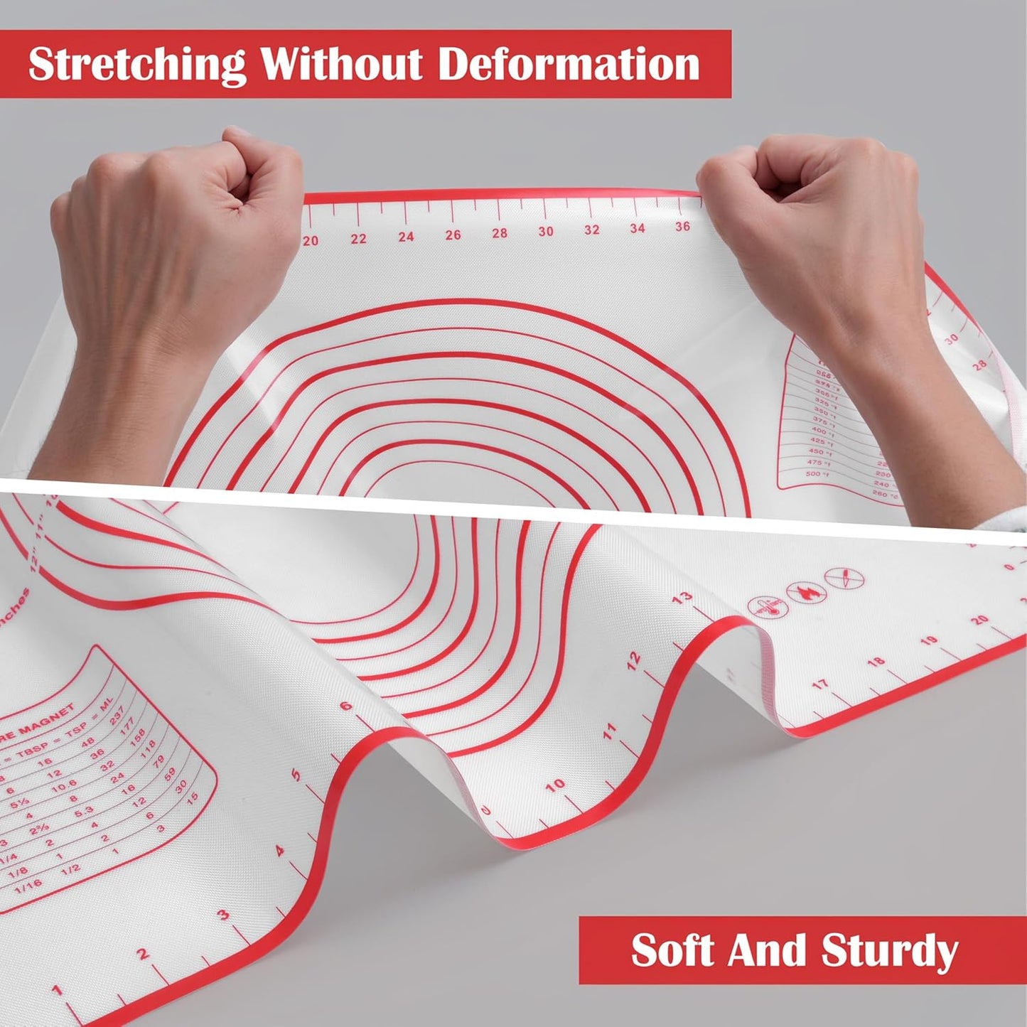 BlueBark 1 PCS - 32"L x 24"W Non-stick Silicone Baking Mat for Pastry & Dough, Sourdough Bread Making Tools, Kitchen Counter, Cooking Enthusiasts