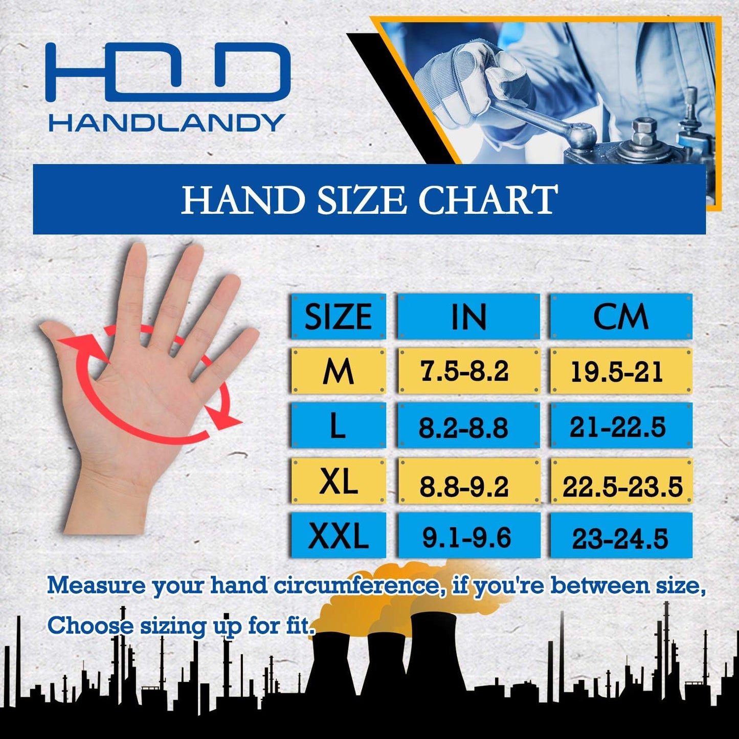 HANDLANDY Work Gloves for Men & Women, Utility Mechanic Working Gloves Touch Screen, Flexible Yard Work Gloves