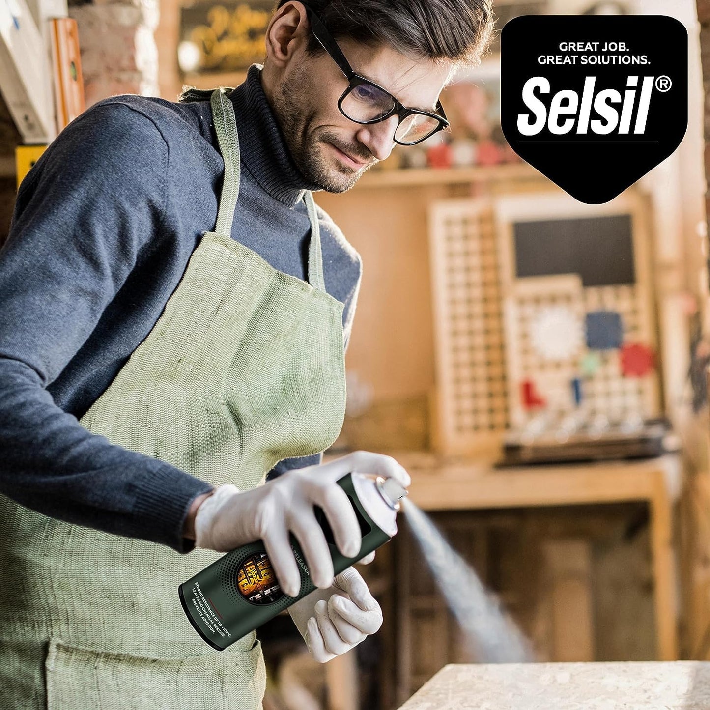 SELSIL Silicone Mold Release Aerosol Spray (13.5 fl oz) Professional Resin Mold Releaser, Non-Stick, Fast-Drying & Easy Mold Removal, (Pack of 1)