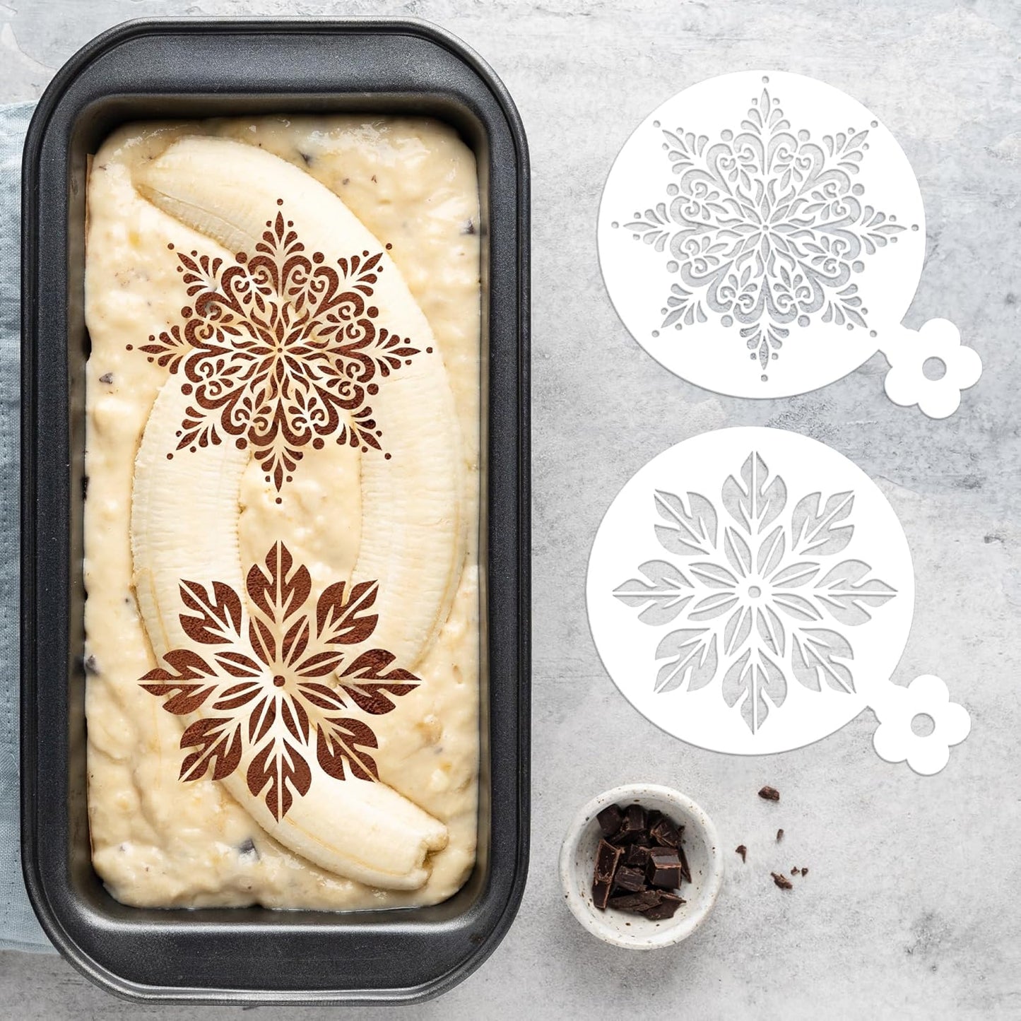 Mandala Cookie Coffee Stencils - 25 Pcs Mandala Latte Art Cookie Stencils for Coffee Cake Bread Decor, Reusable Bread Template for Sourdough Decoration Tools Baking Stencil