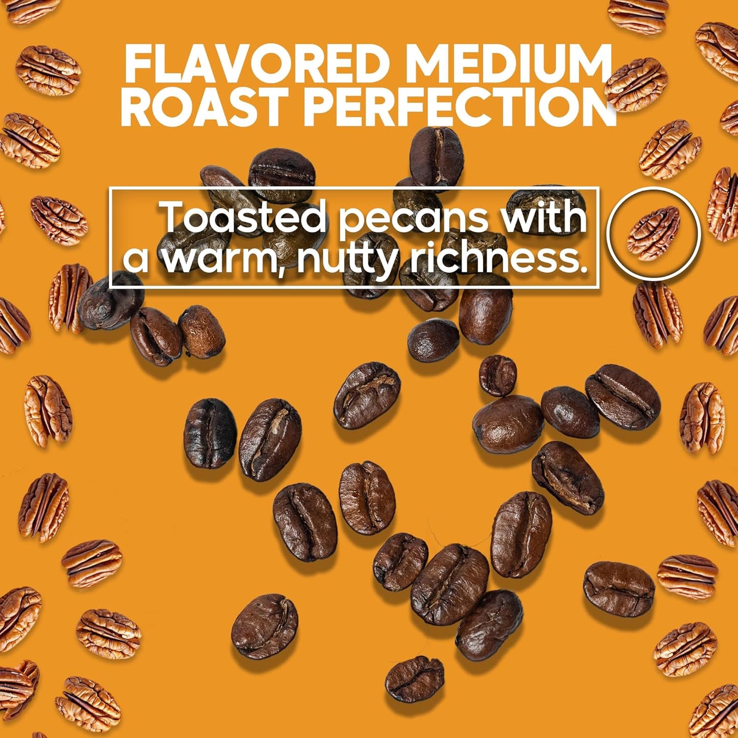 Sarasota Coffee Whole Bean Southern Texas Butter Pecan | Medium Roast Gourmet Flavored Coffee Beans | Low Acid, Mold Free, Specialty Grade Bulk Beans | 5lb (80 oz)