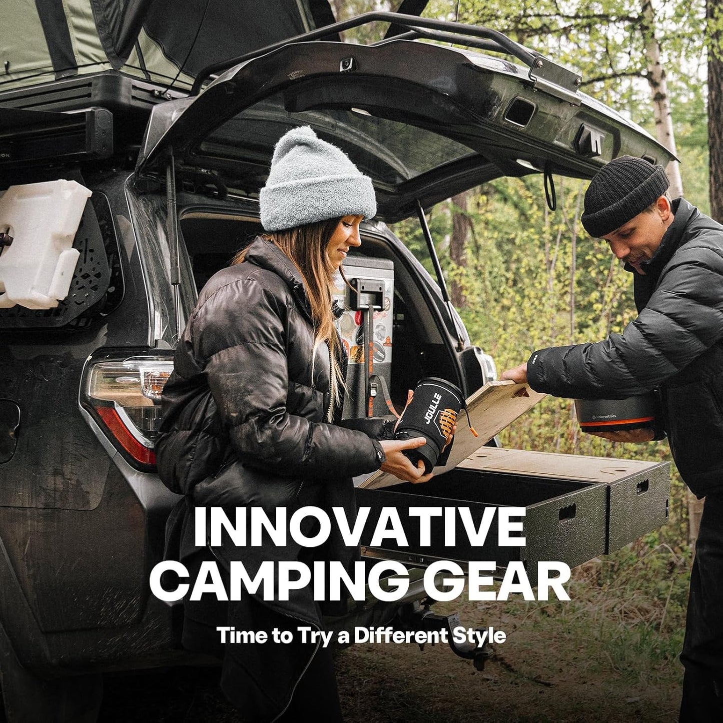 Electric French Press Coffee Maker, 120V Boil Water & Press Coffee 2-in-1, Portable Design for Travel, Camping, 6 Minute Brew Ready