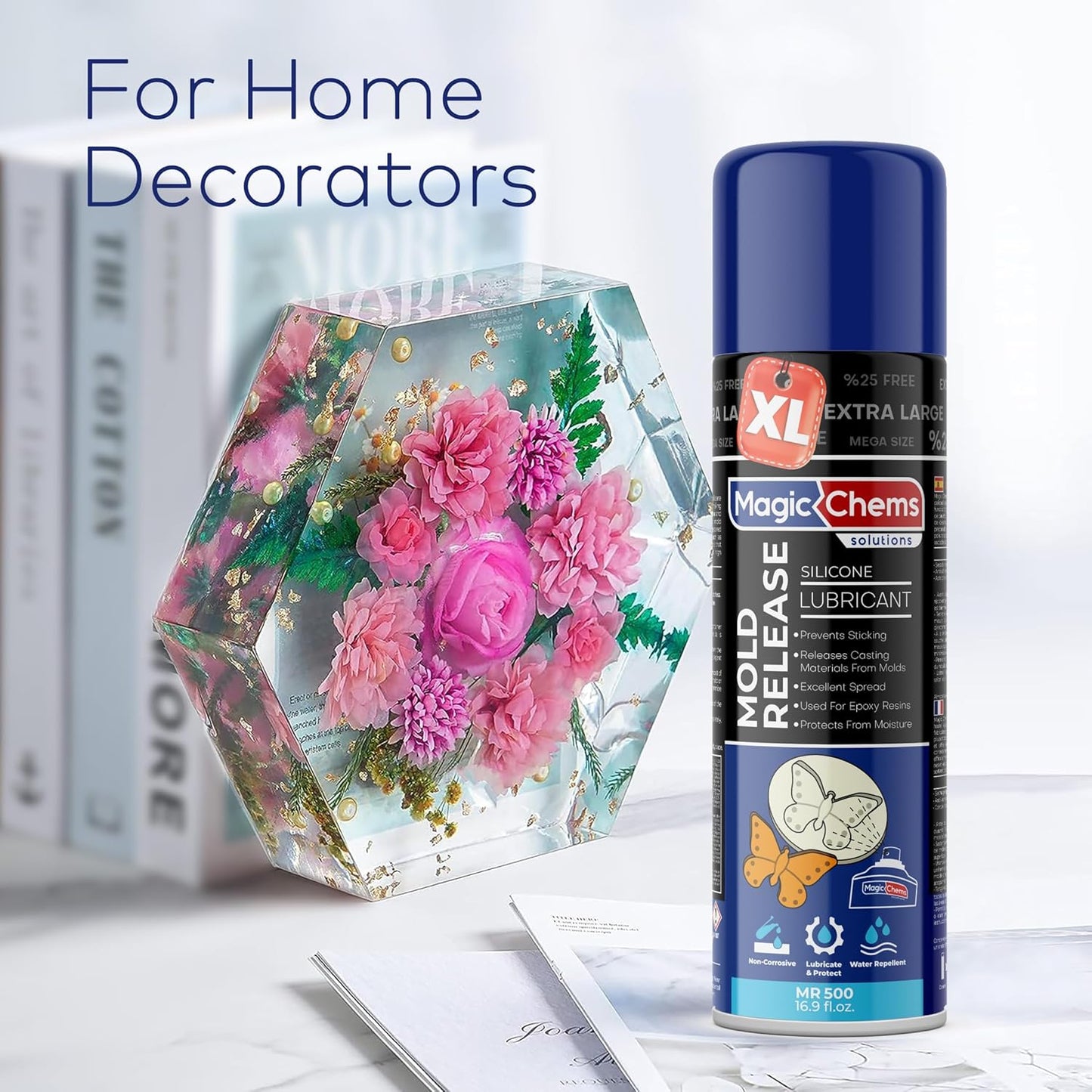 Mold Release, Silicone Mold Release Spray (12x16.9 fl oz/500ml) Mold Release for Epoxy Resin and Candle Mold Release Spray (12 Pack Mega Size)