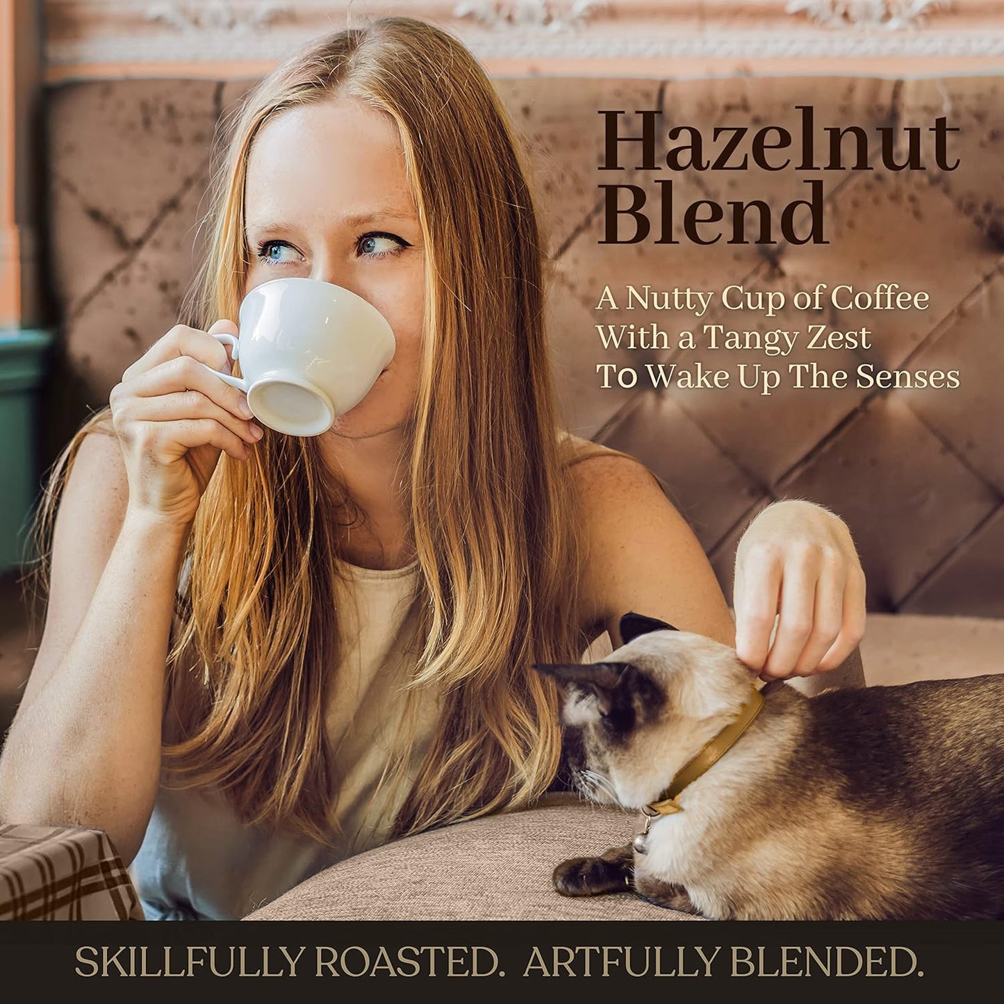 Coffea Flavor Fine Organic Coffee - Hazelnut Ground Coffee Medium Roast | 100% Arabica Coffee| Perfect for Espresso | USDA Certified Organic | Fair Trade | Grown and Roast in the Caribbean |16 Oz