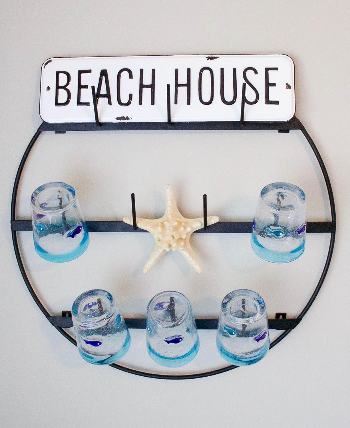 Claimed Corner Mug Rack with Sturdy Steel Frame, Matte Black Finish, Removable Rubber Caps, Wall Mounted (Round 24" x 24")