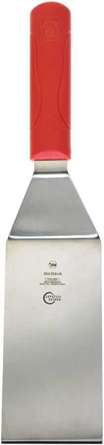 Mercer Culinary Millennia 6" x 3" Heavy-Duty Turner - Red Handle