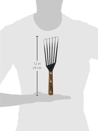 Lamson 3' x 6" Chef's Slotted Turner with Walnut Handle - Right-Hand