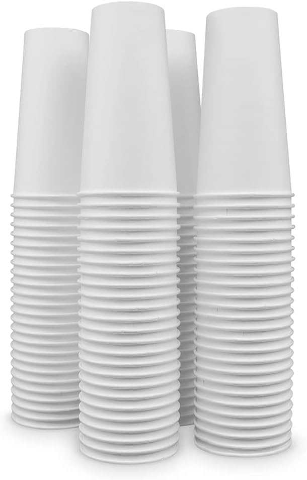 Paper Cups 20 oz 200 Pack for Coffee & Tea Made in USA | Bulk 200 Count for Home, Office, Restaurants & Parties | Recyclable Disposable 20 Ounce To-Go Cups for Hot Drinks